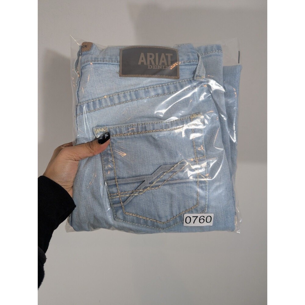 Ariat M7 Mens Classic Rise Slim Fit Straight Leg Jeans Sz 29 Light Wash Western - Picture 10 of 10
